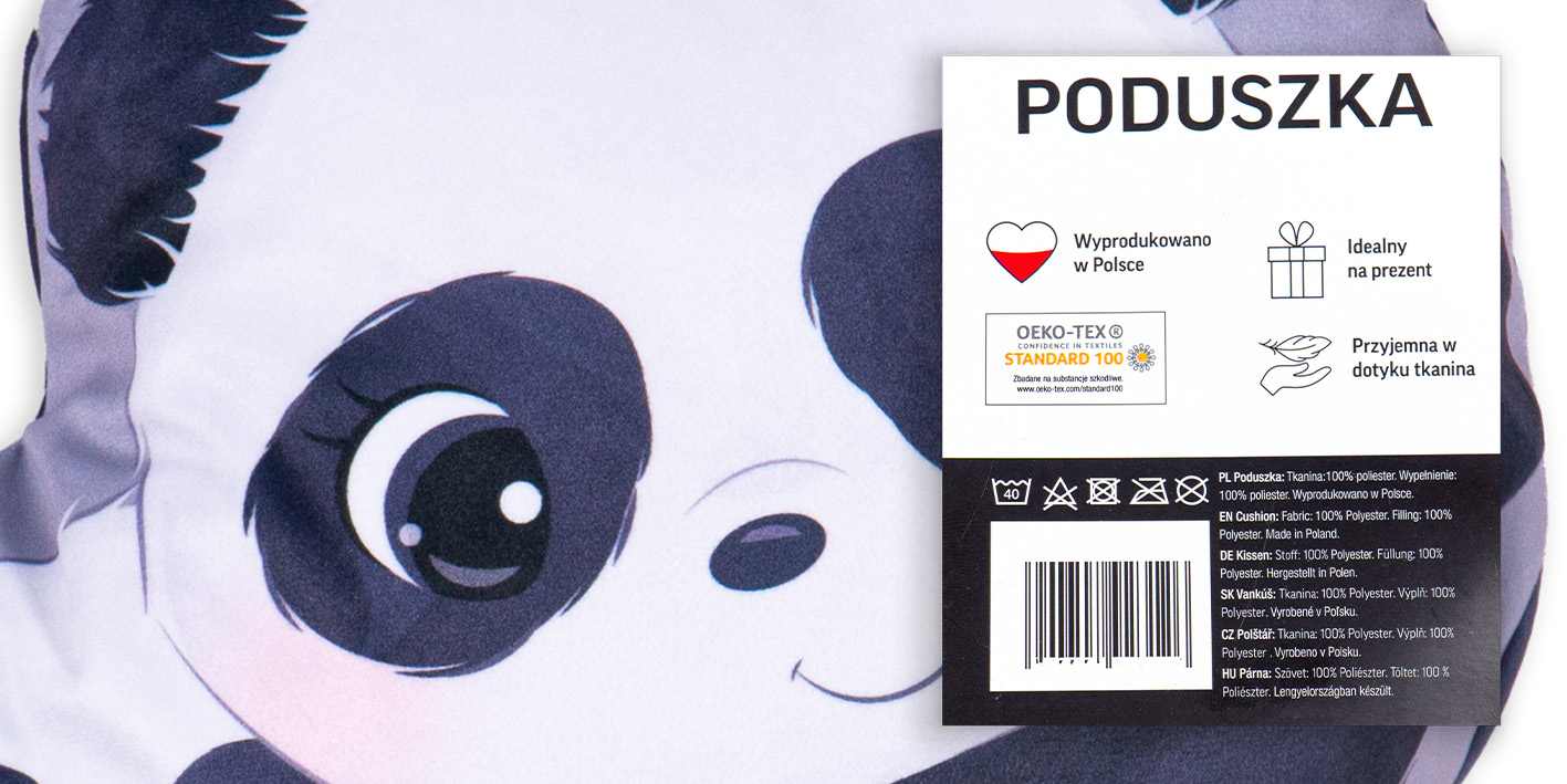 Poduszka kształtka Panda Basia